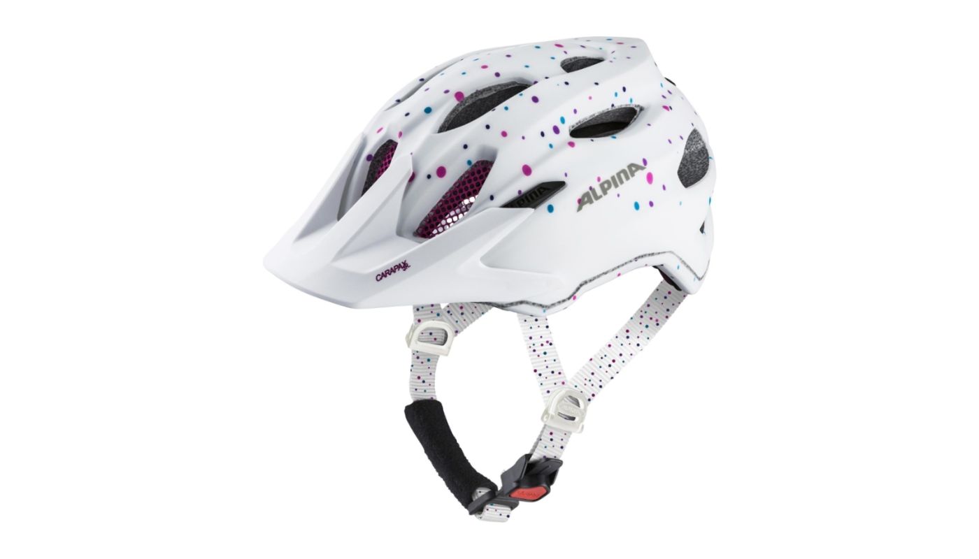 Cyklistická helma Alpina CARAPAX JR./white polka dots - 1
