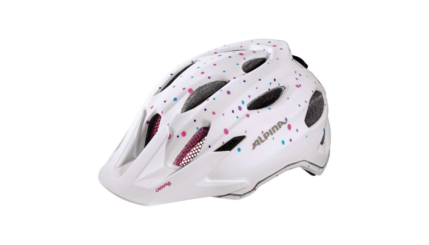 Cyklistická helma Alpina CARAPAX JR./white polka dots - 2