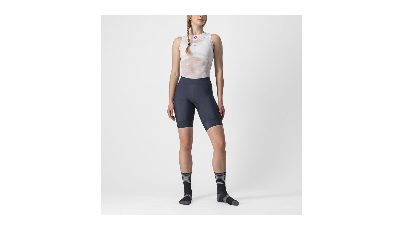 Castelli - damské kalhoty Prima Short, savile blue/pink - 1