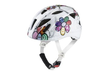 Cyklistická helma Alpina Ximo Flash White flower s blikačkou - 1