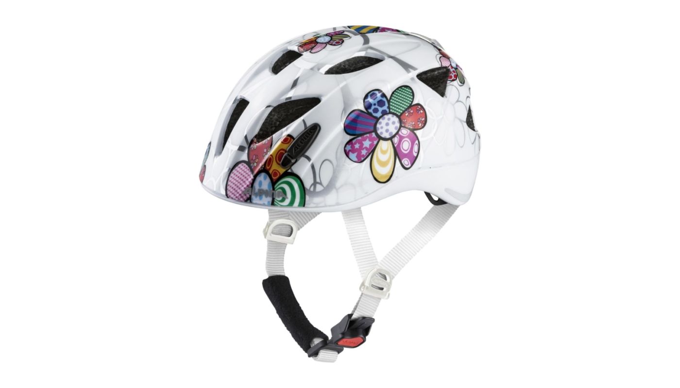 Cyklistická helma Alpina Ximo Flash White flower s blikačkou - 1