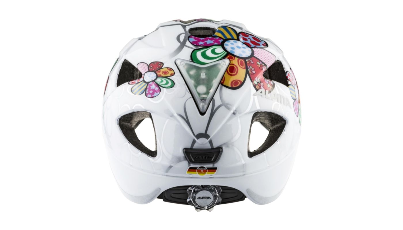 Cyklistická helma Alpina Ximo Flash White flower s blikačkou - 3