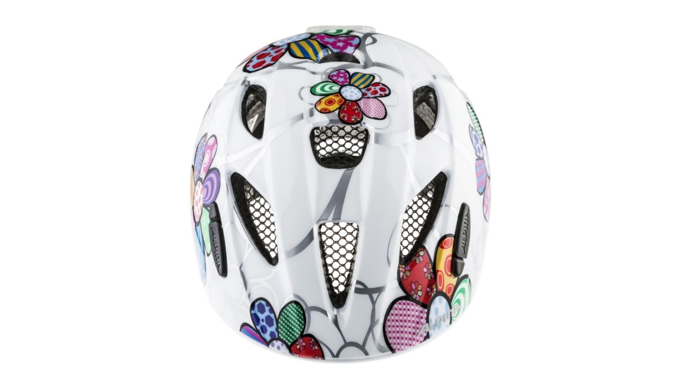 Cyklistická helma Alpina Ximo Flash White flower s blikačkou - 4