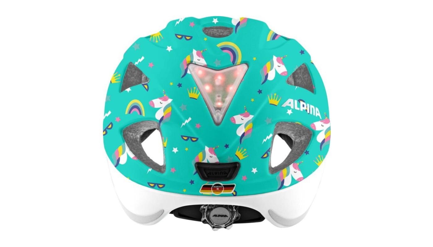 Cyklistická helma Alpina Ximo Flash unicorn gloss s blikačkou - 3