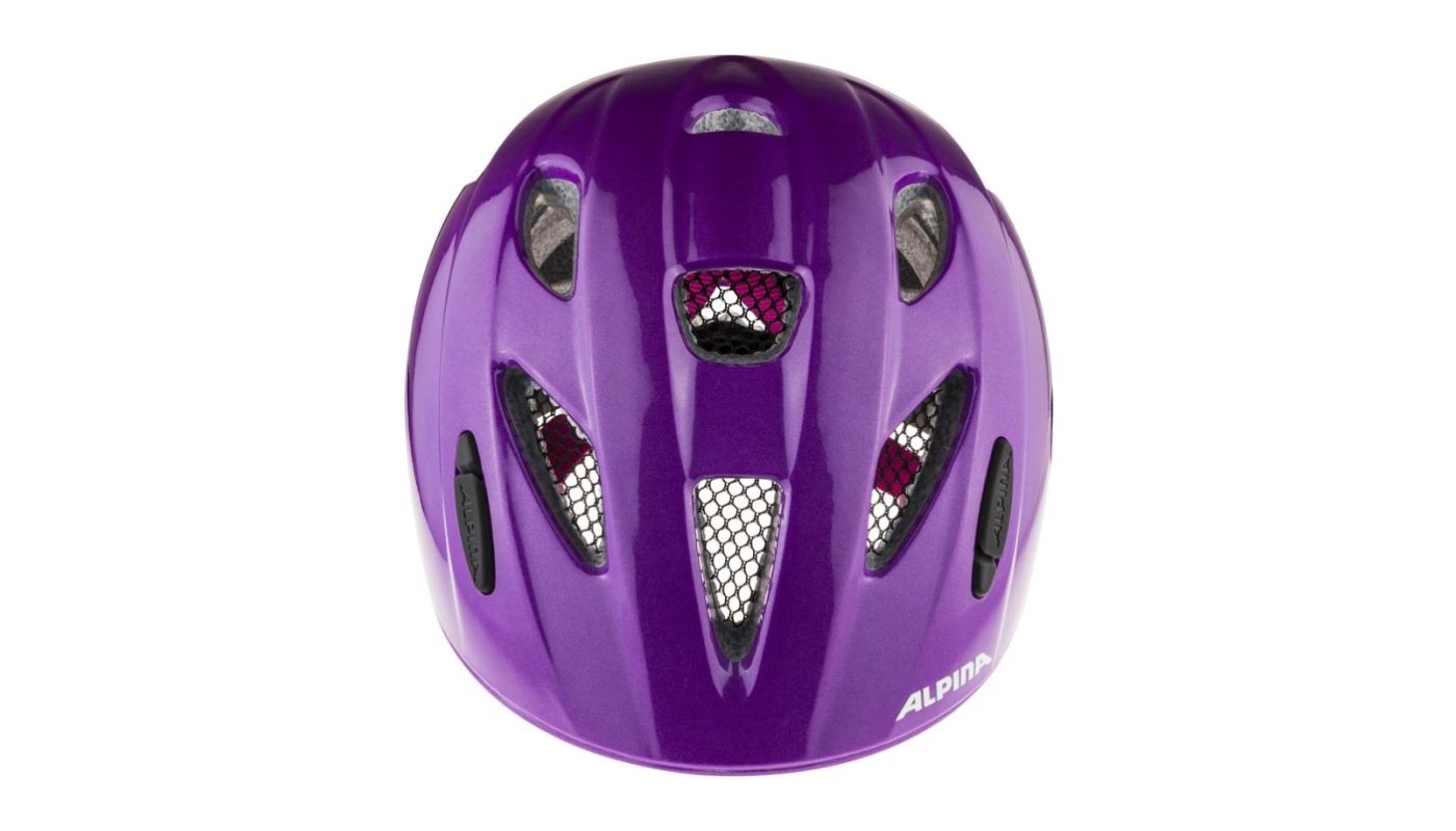 Cyklistická helma Alpina Ximo Flash Berry gloss s blikačkou - 2