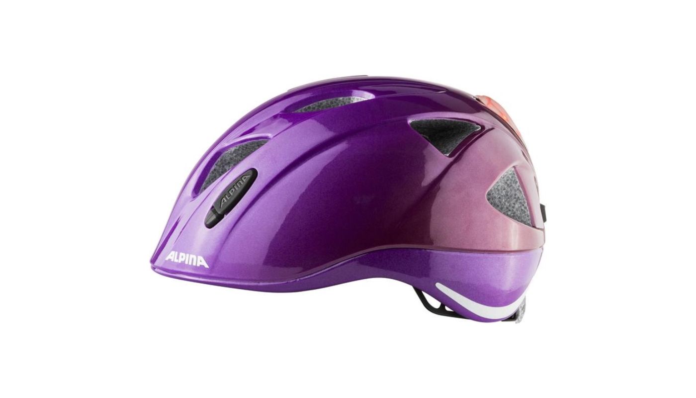 Cyklistická helma Alpina Ximo Flash Berry gloss s blikačkou - 4