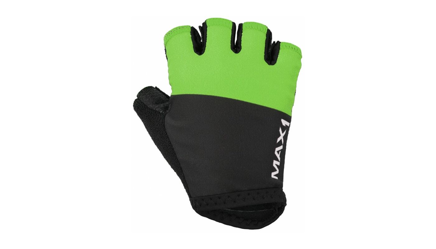 Dětské krátkoprsté rukavice MAX1 9-10 let černo/zelené - 2