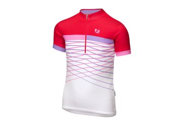 Etape – dětský dres LUCKY,bílá/růžová - 1