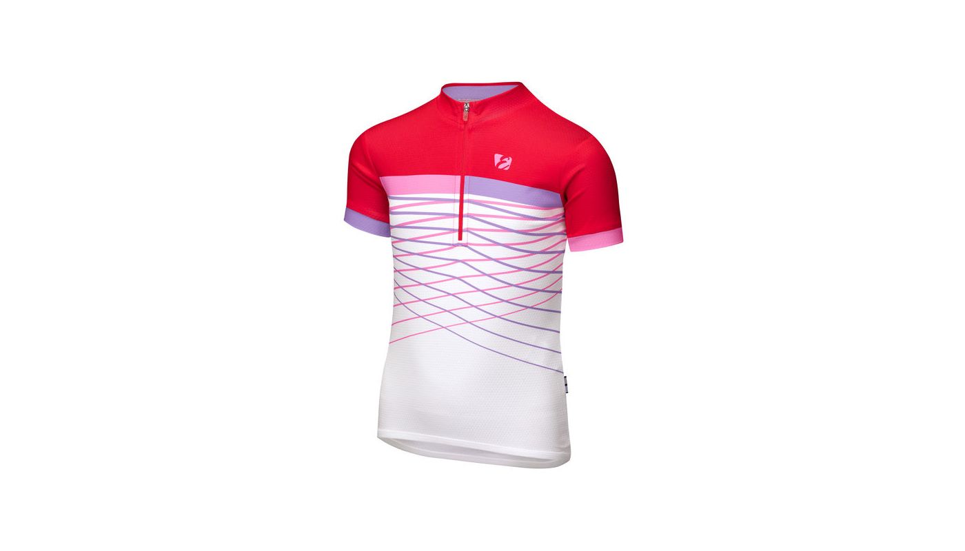 Etape – dětský dres LUCKY,bílá/růžová - 1