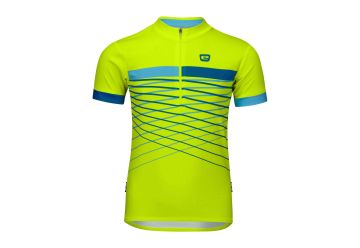 Etape – dětský dres LUCKY,žlutá fluo/modrá - 1