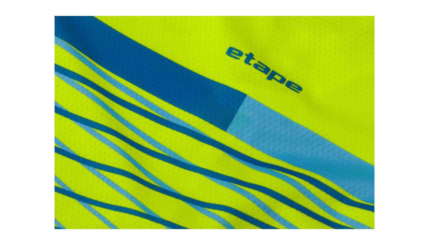 Etape – dětský dres LUCKY,žlutá fluo/modrá - 5