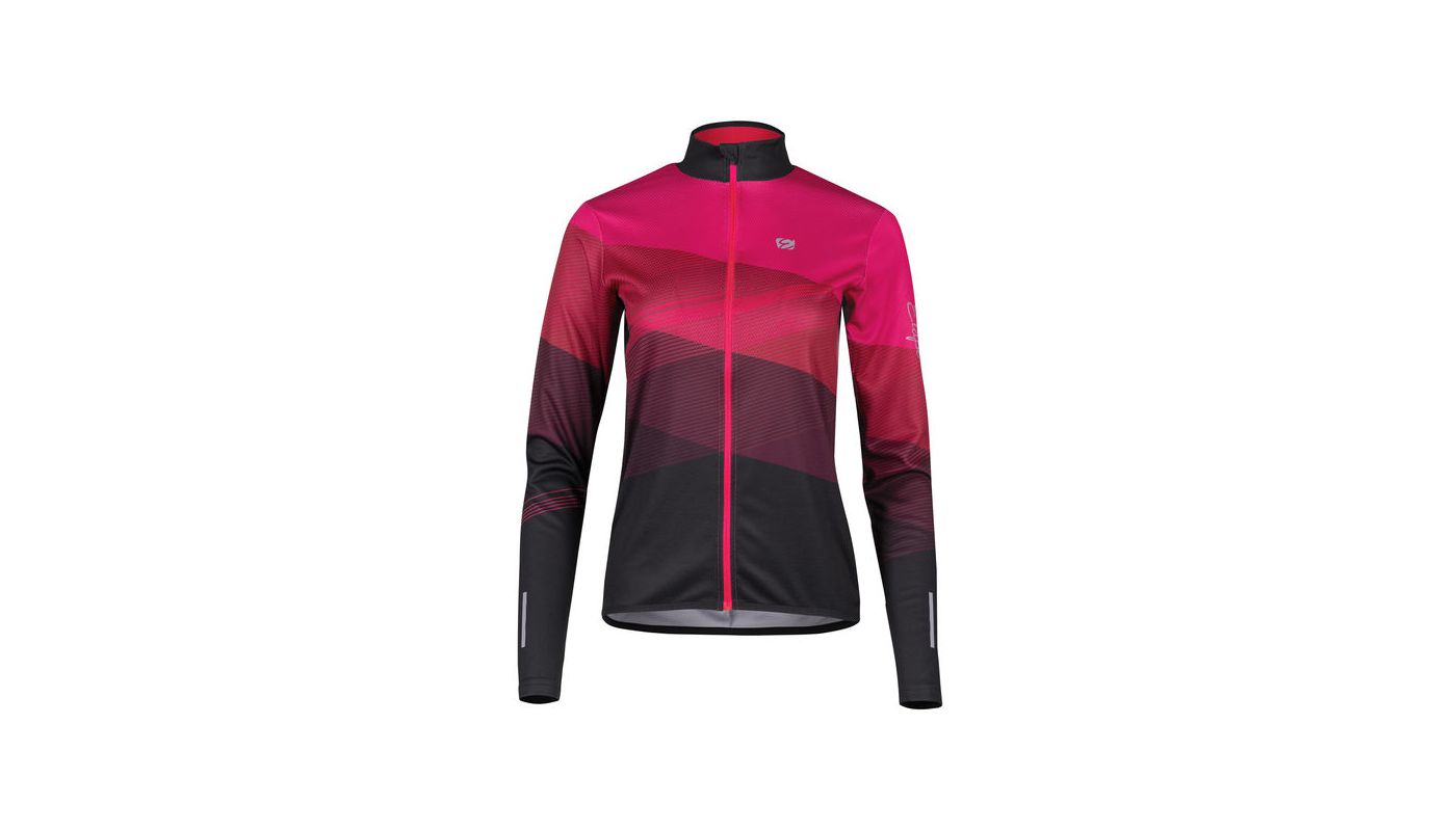 Etape Gaia dámský dres- magenta/černá dl.rukáv - 2