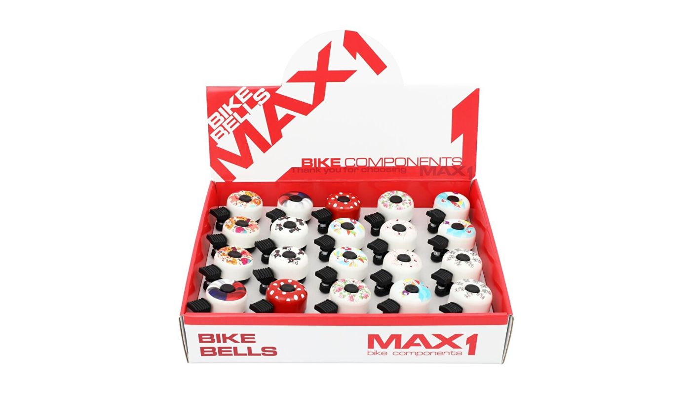 Zvonek Max1 - mini puntíky červená - 2