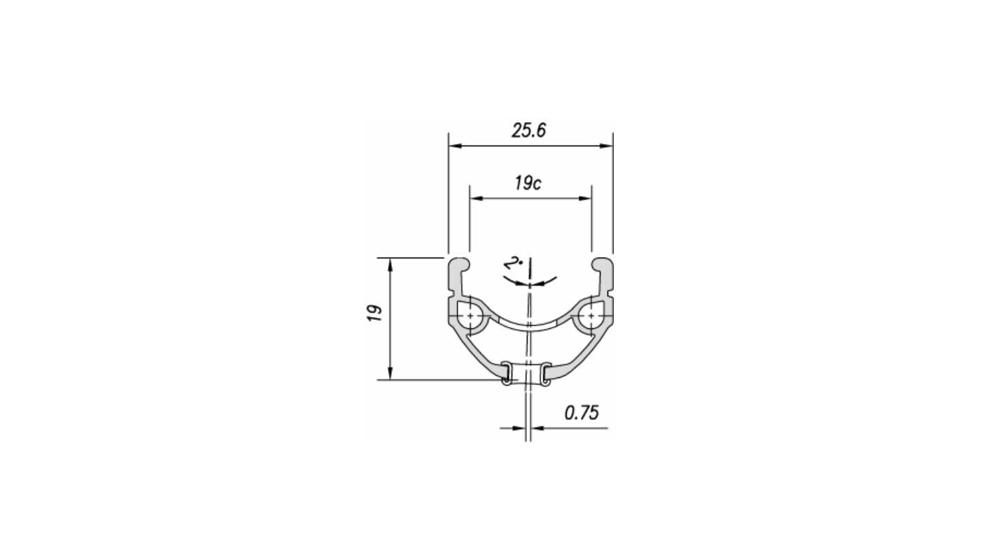 Ráfek MACH1 24" ER-10 Combo V-brake 32děr/černý - 2
