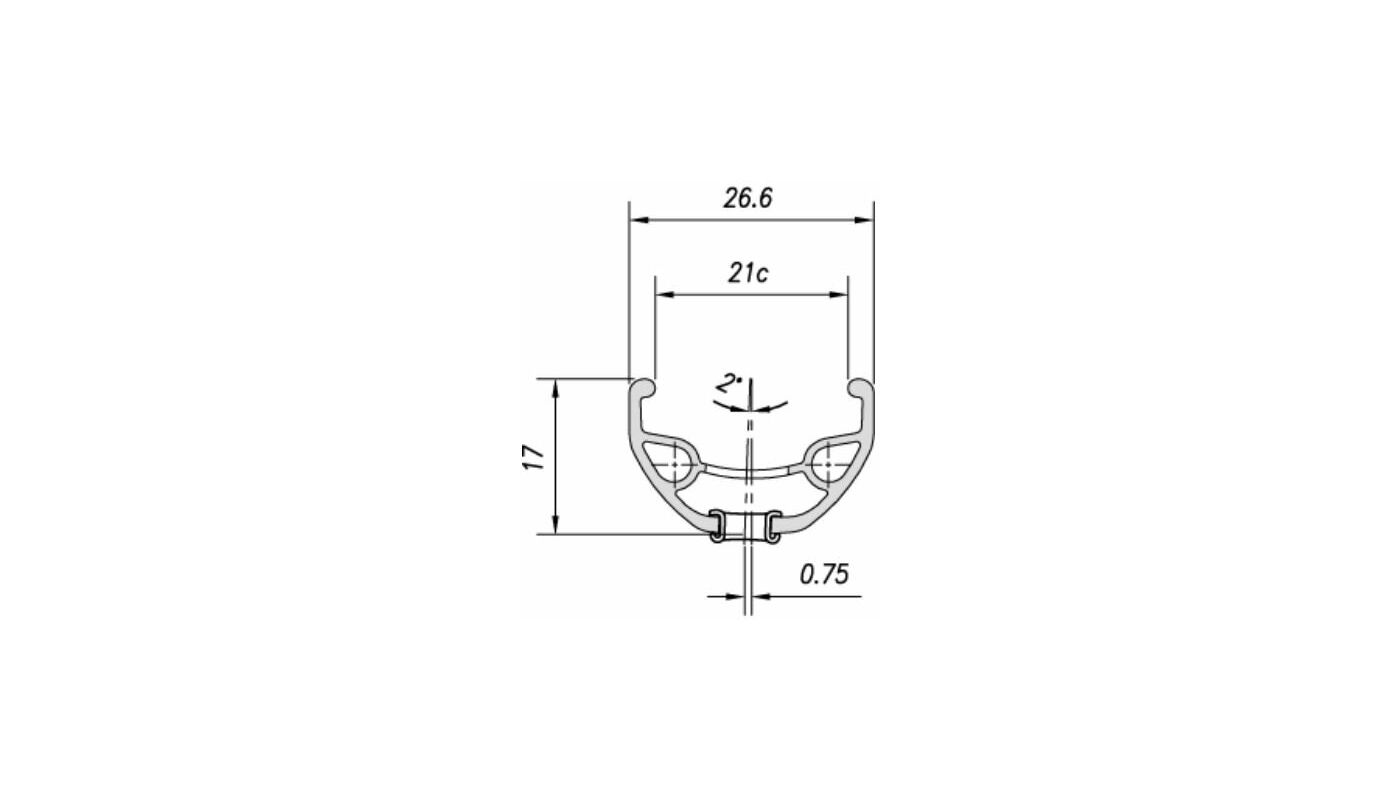Ráfek MACH1 29" Karma disc 32děr/1nýt černý 622x21 - 2