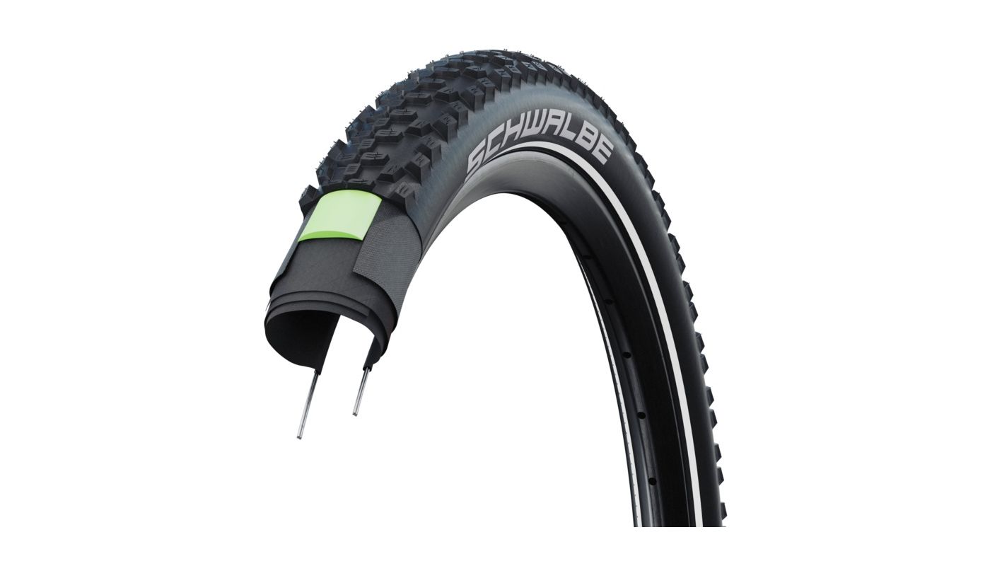 Plášť Schwalbe Smart Sam Plus 47-622 AddixPerformance DoubleDefense GreenGuard reflexní pr - 1