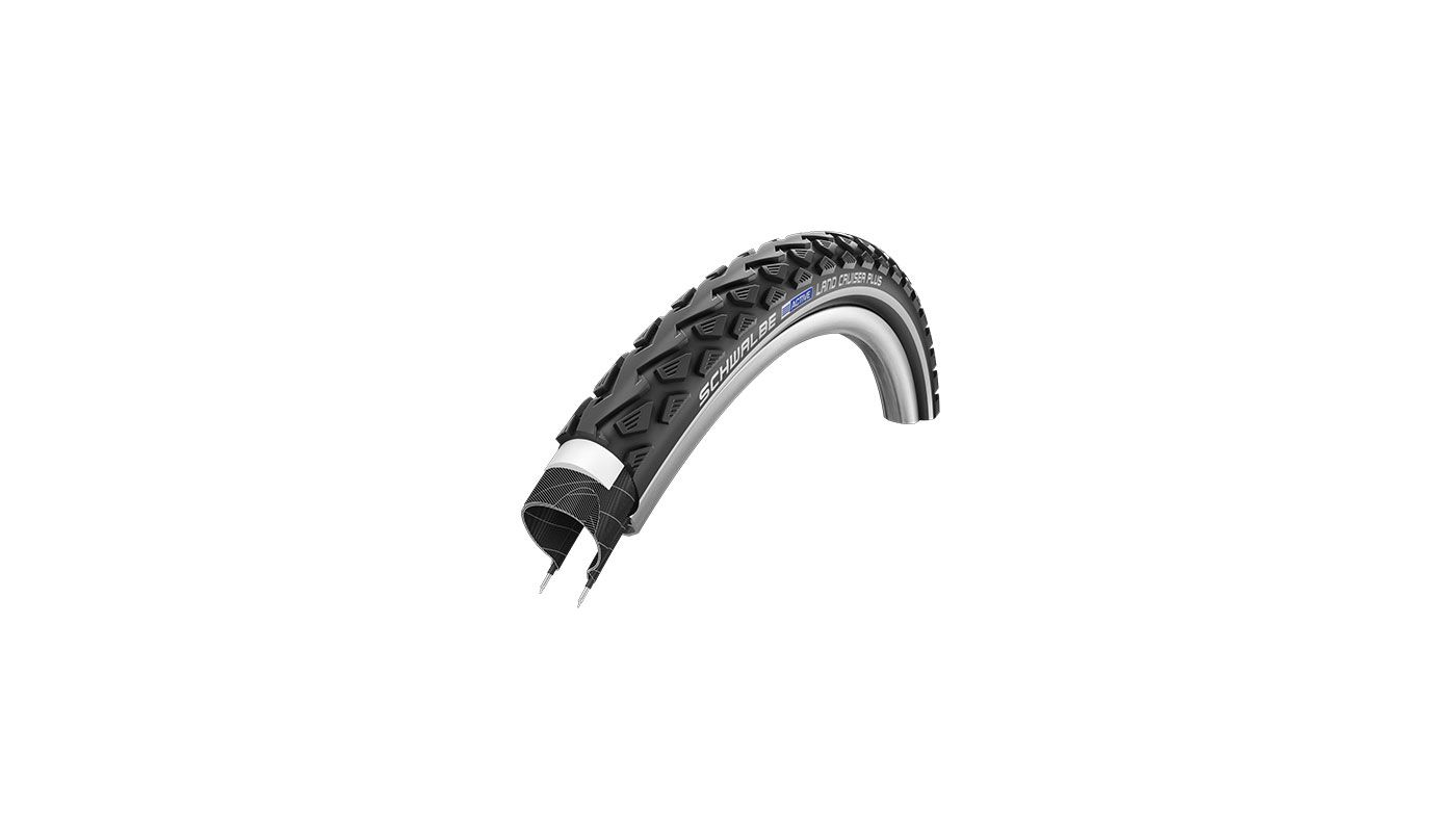 Plášť Schwalbe LAND CRUISER Plus 27.5x2.0 Green černá+reflexní pruh - 1 Plášť Schwalbe LAND CRUISER Plus 27.5x2.0 Green černá+reflexní pruh - 1