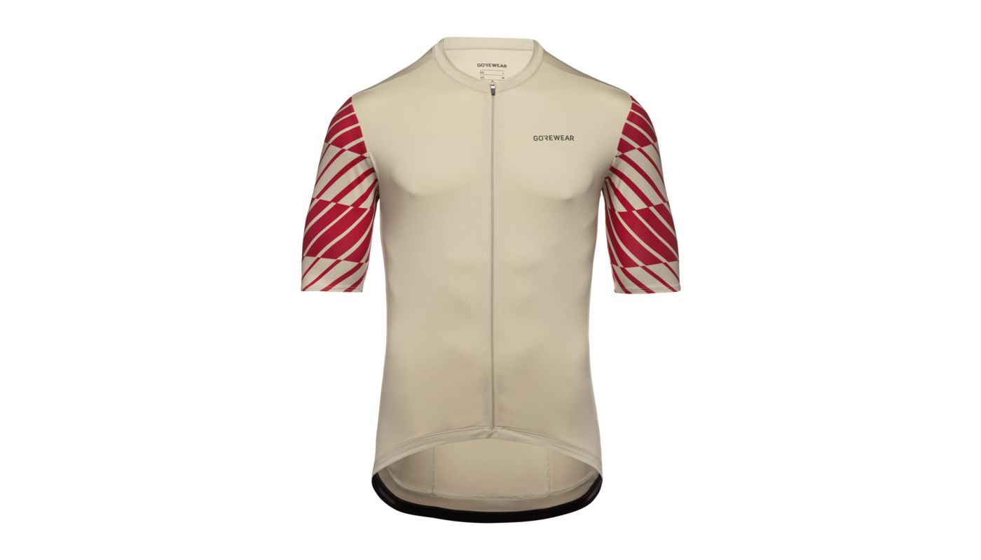 GORE SWIFTRIDE Optical Jersey Mens tech beige / utility red  L - 1