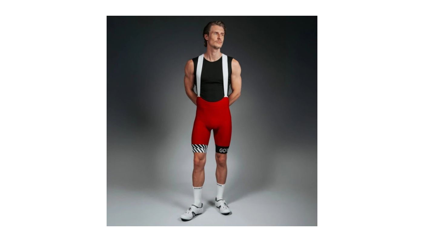 GORE SWIFTRIDE Optical Bib Shorts Mens utility red M - 1 GORE SWIFTRIDE Optical Bib Shorts Mens utility red M - 1