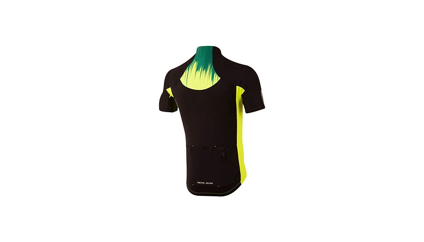 Dres Pearl Izumi Elite Pursuit Short Sleeve Road Jersey - Screaming Yellow-Black Rush - 2