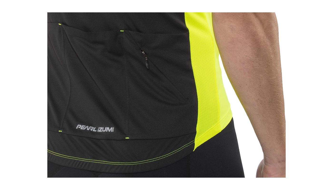 Dres Pearl Izumi Elite Pursuit Short Sleeve Road Jersey - Screaming Yellow-Black Rush - 4