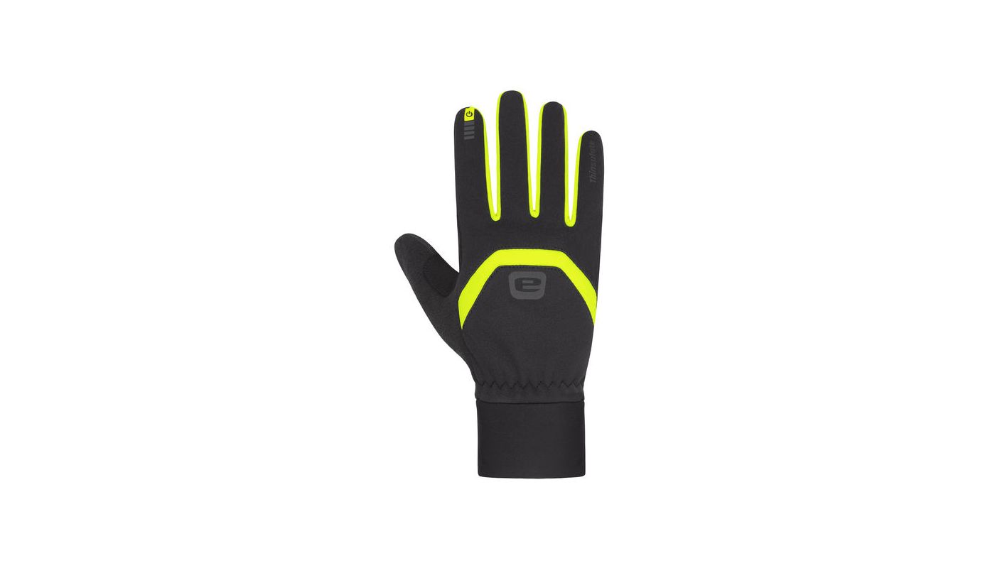 Etape – rukavice PEAK 2.0 WS+, černá/žlutá fluo - 1