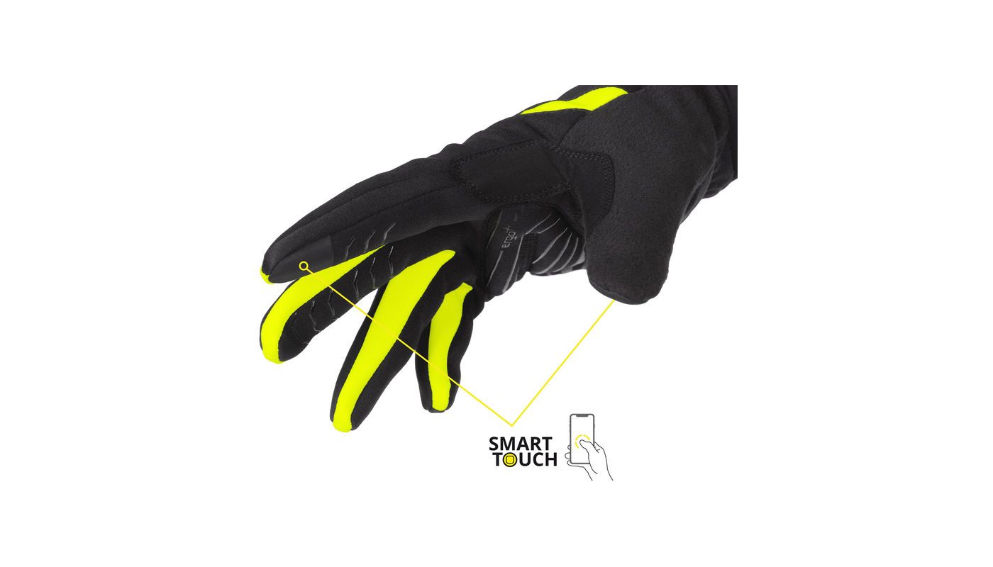 Etape – rukavice PEAK 2.0 WS+, černá/žlutá fluo - 3