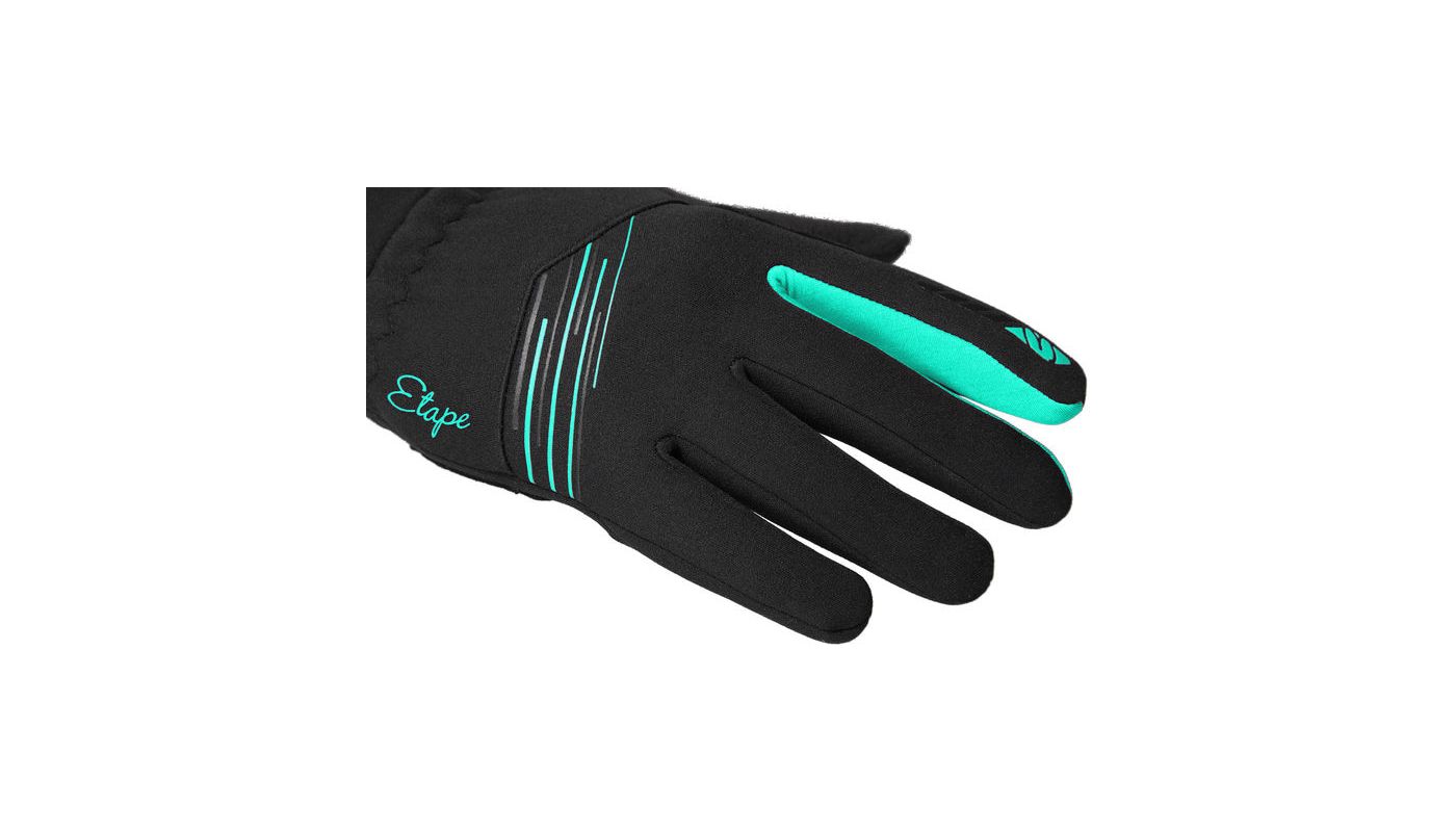 Etape - dámské rukavice JASMINE WS+, černá/mint - 4