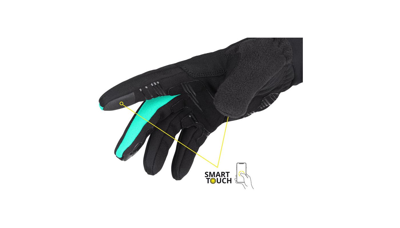 Etape - dámské rukavice JASMINE WS+, černá/mint - 3