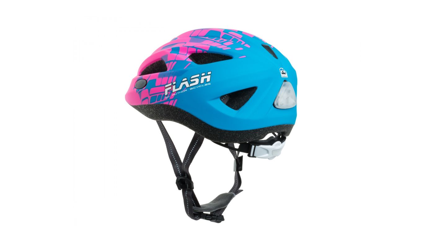 Přilba Flash LED Inmold X8 - 162 růžová-neonová/modrá mat Sleva barva - 4