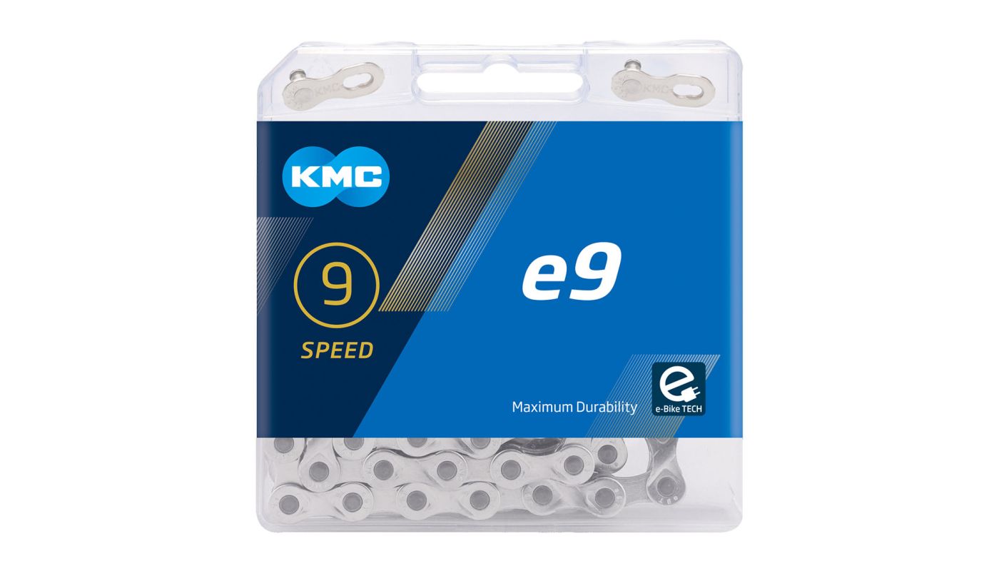 Řetěz KMC e9 Turbo stříbrný v krabičce 122 čl. - 2