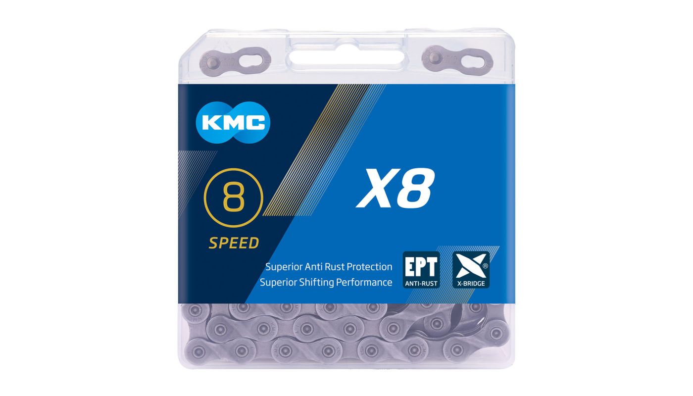 Řetěz KMC X8 EPT šedý, 122 čl. - 2