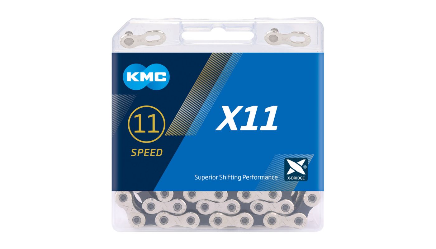 Řetěz KMC X11 stř./černý v krabičce 118 čl. - 2