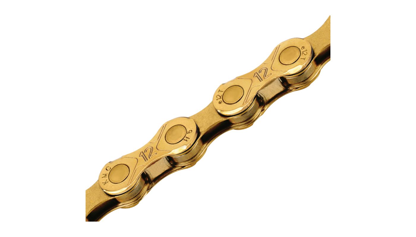 Řetěz KMC e12 Turbo zlatý v krabičce 130 čl. - 1