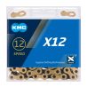 Řetěz KMC X12 zlatý/černý v krabičce 126 čl. - 2