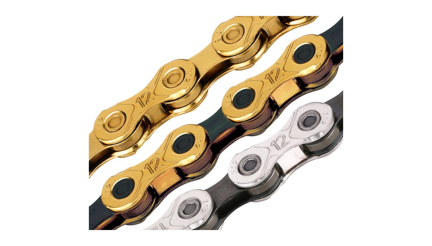 Řetěz KMC X12 zlatý/černý v krabičce 126 čl. - 3