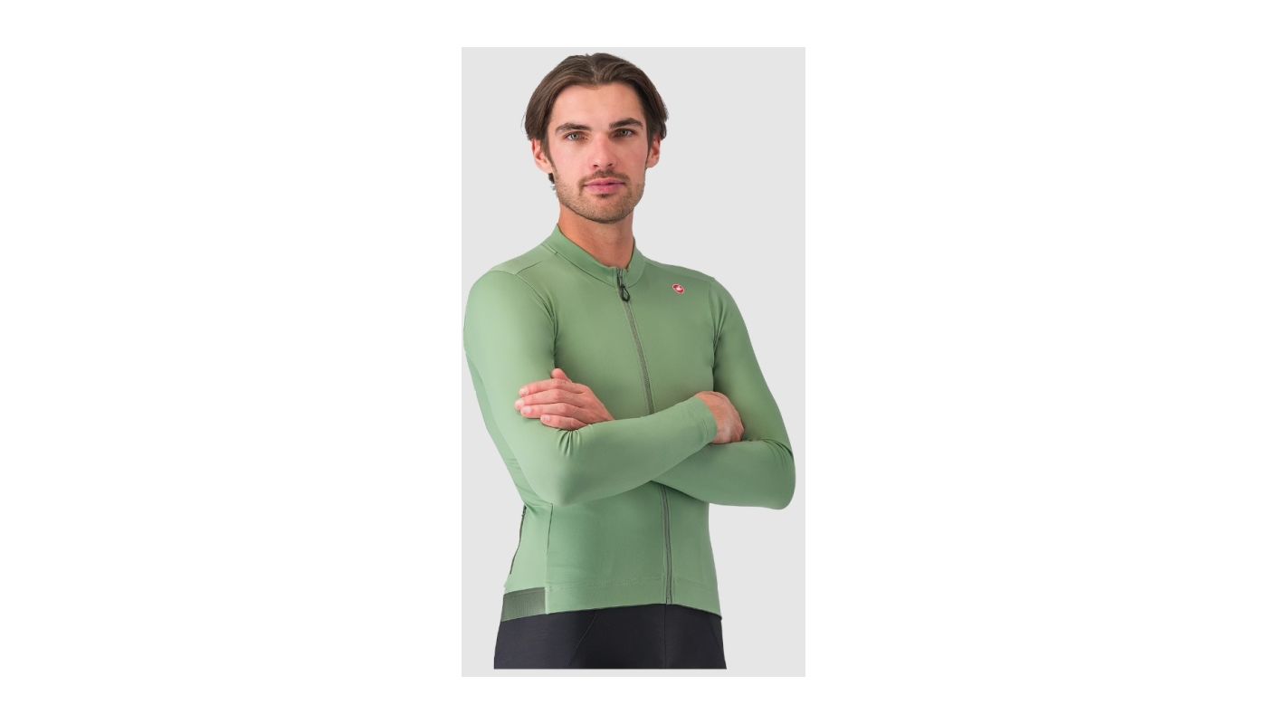 Castelli Espresso dres Thermal Jersey, green pepper  XL - 1