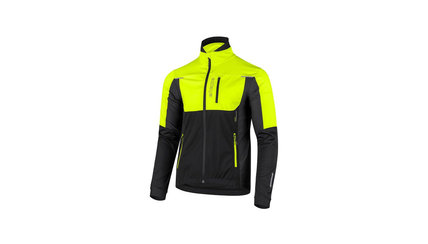 Etape - zimní bunda Strong 2.0 černá/žlutá fluo - 1