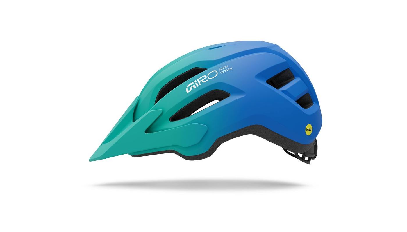 GIRO Fixture II MIPS Youth Mat Aqua Green/Blue Jewel Fade - 1