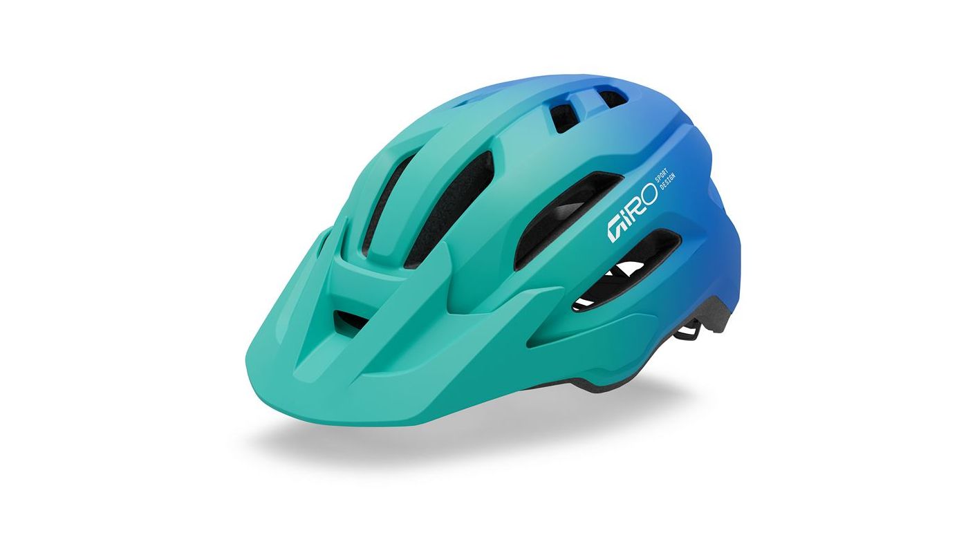 GIRO Fixture II MIPS Youth Mat Aqua Green/Blue Jewel Fade - 2