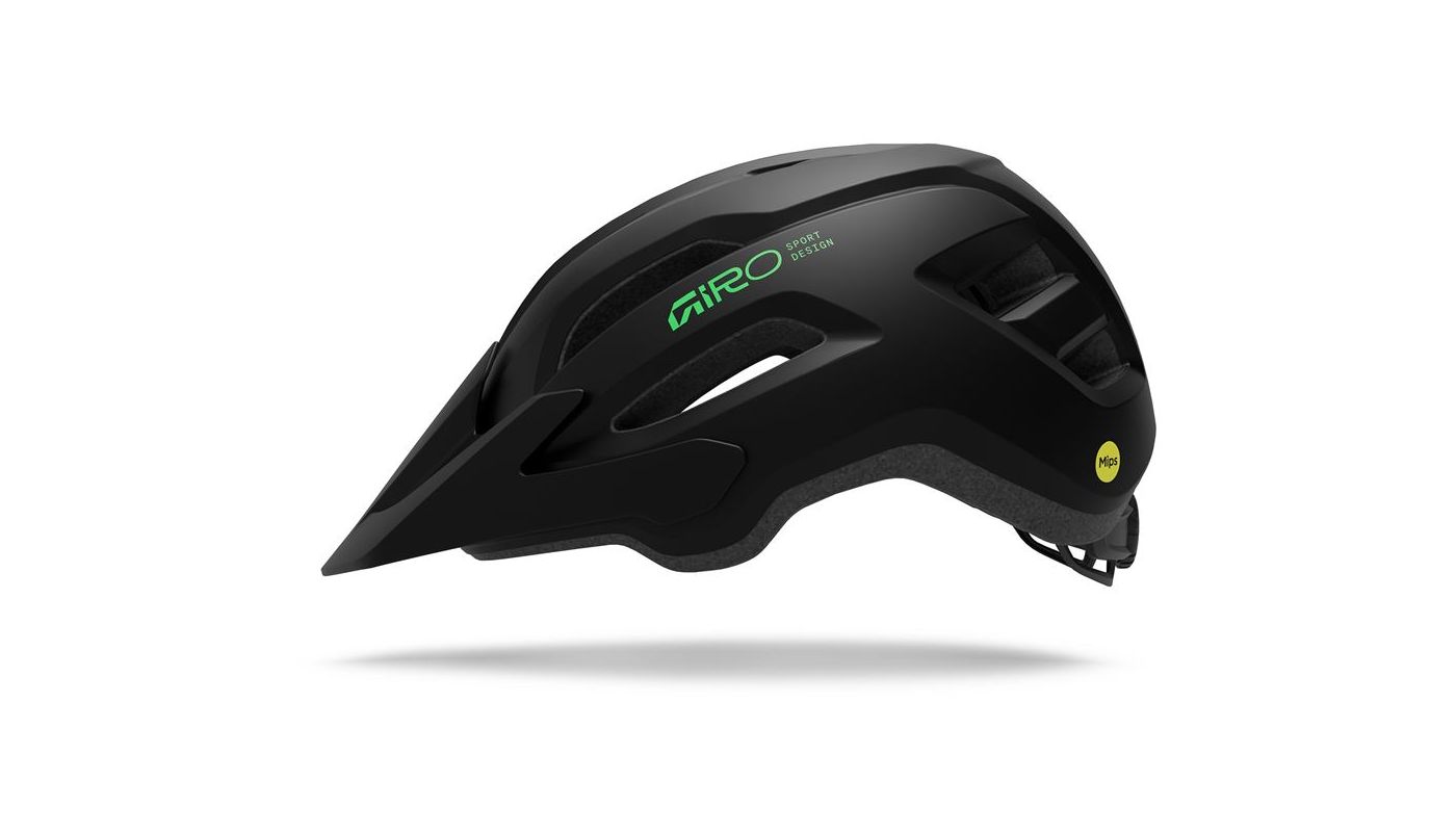 GIRO Fixture II MIPS Youth Mat Black/Vivid Green - 1