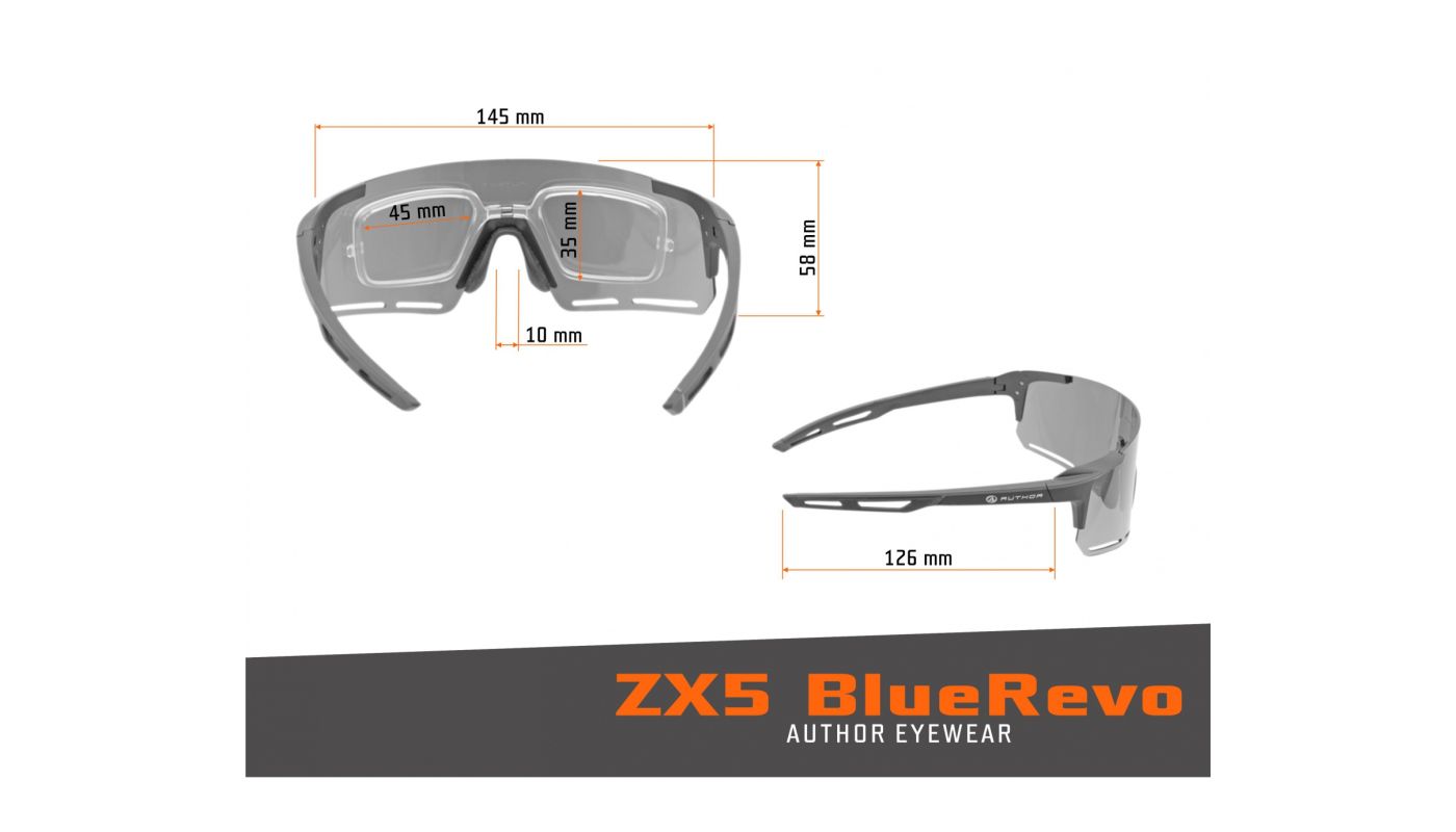 Brýle Autho ZX5 BlueRevo 13 Optical A šedá-transparentní - 4