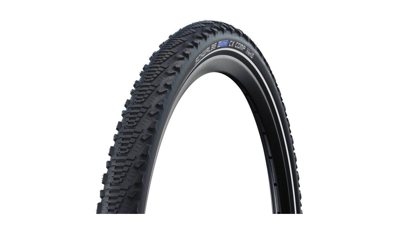 Plášť Schwalbe CX Comp 24x1.75 KevlarGuard černá+reflexní pruh - 1