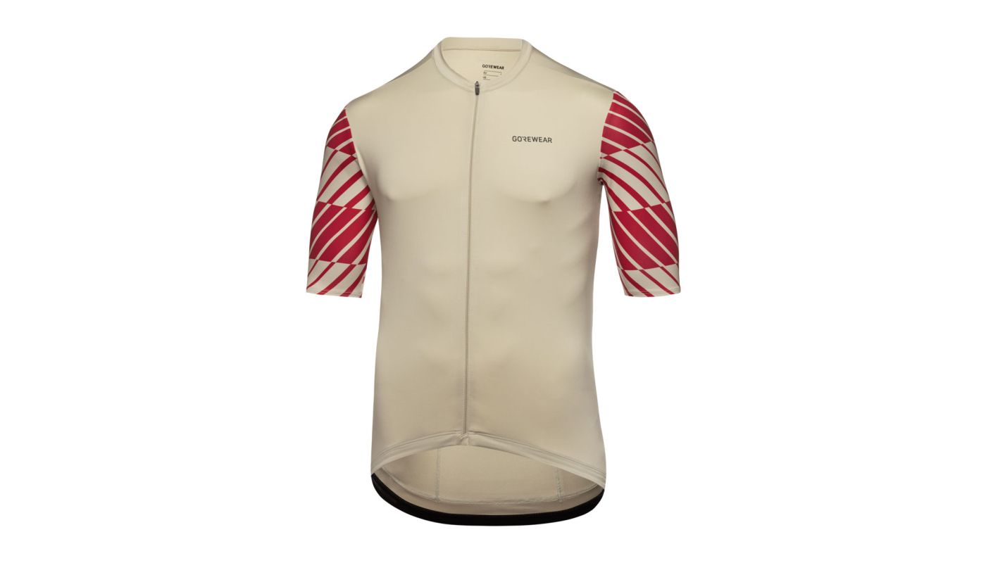 GORE SWIFTRIDE Optical Jersey Mens tech beige / utility red - 2