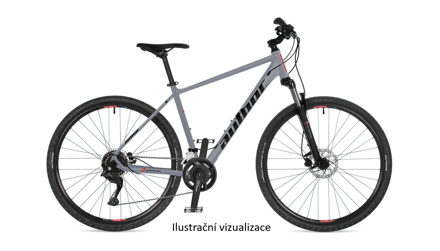 Author Grand 2026 šedá/černá/červená - 1