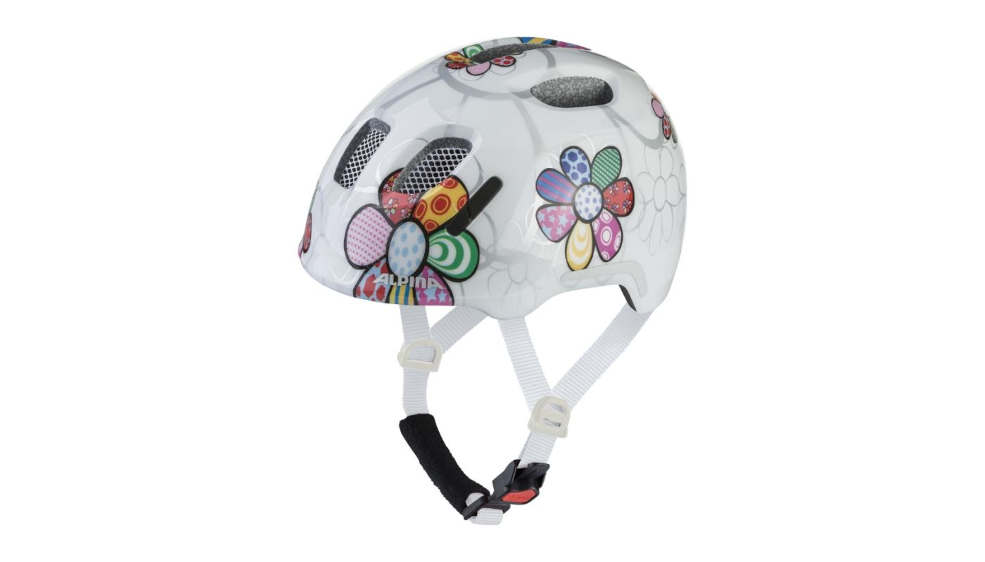 Cyklistická helma Alpina Ximo 2 Flash white flower gloss (včetně blikačky) - 1