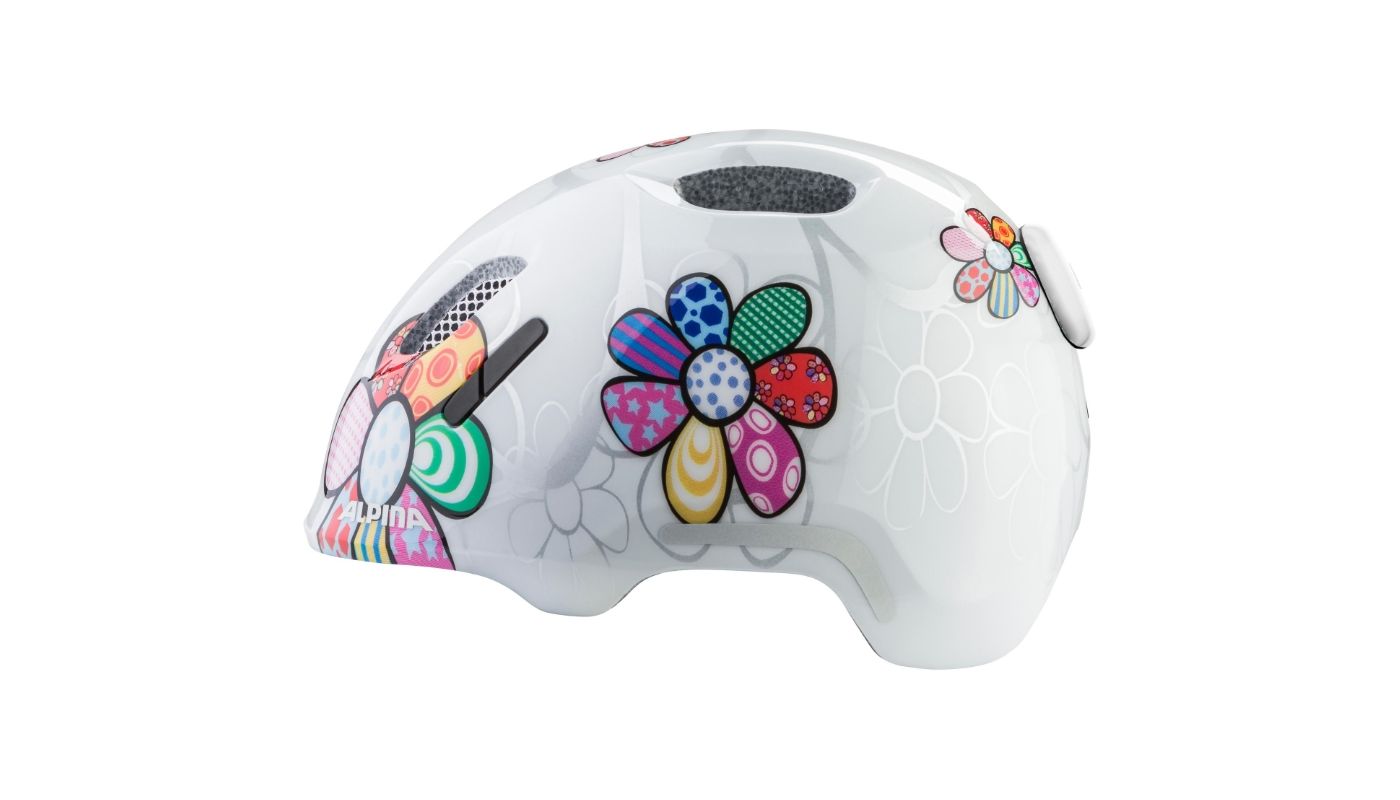 Cyklistická helma Alpina Ximo 2 Flash white flower gloss (včetně blikačky) - 2