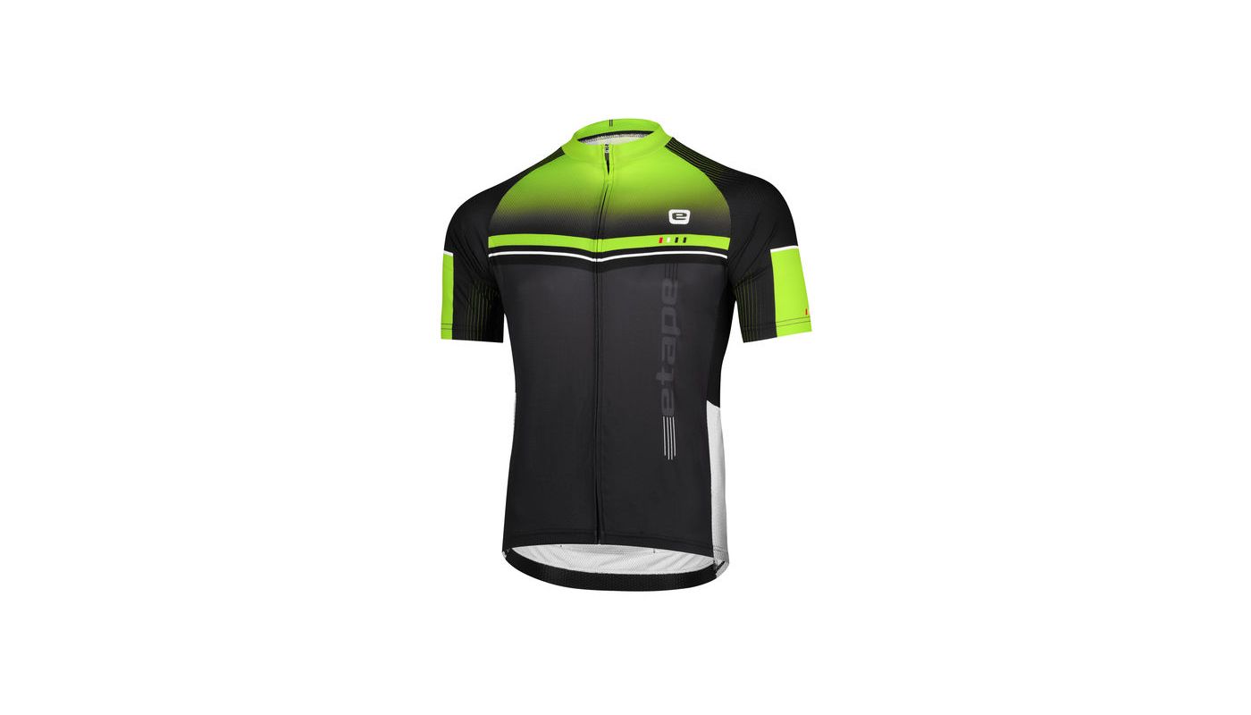 Etape – pánský dres MAESTRO, černá/žlutá fluo - 1