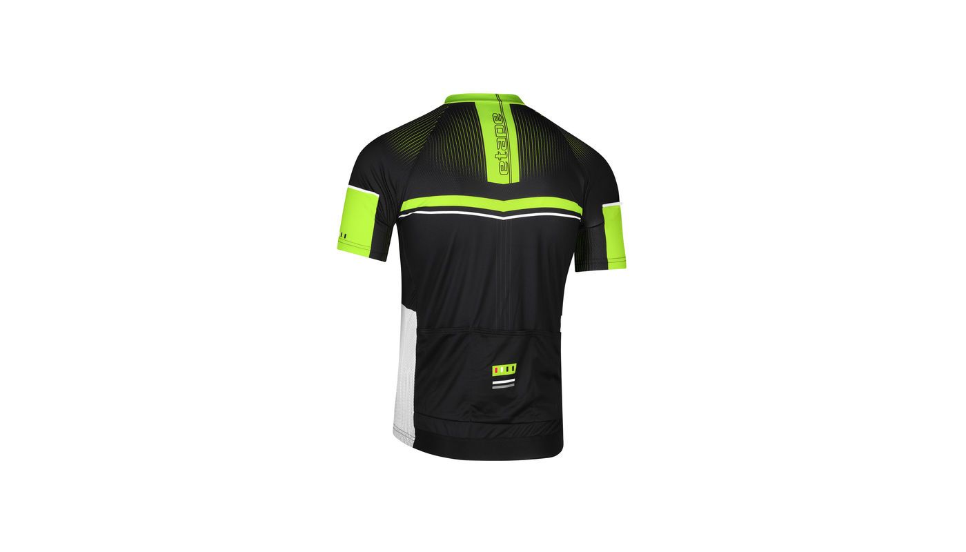 Etape – pánský dres MAESTRO, černá/žlutá fluo - 2