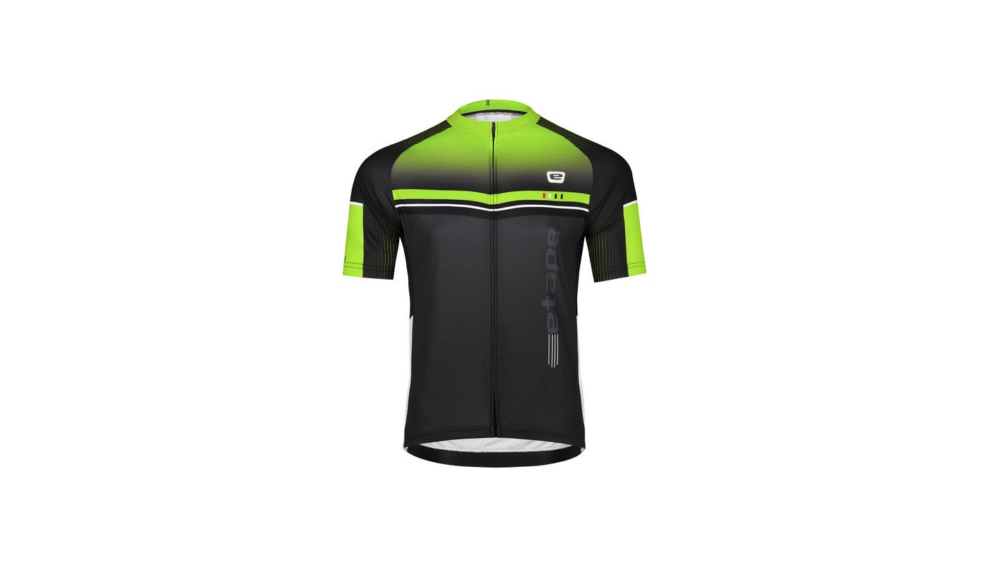 Etape – pánský dres MAESTRO, černá/žlutá fluo - 3